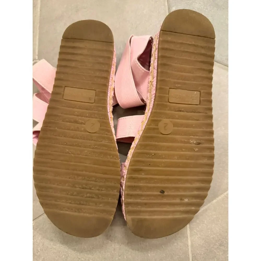 Girls Stylish Steve Madden Girls' Pink Platform Espadrille Sandals Size 2